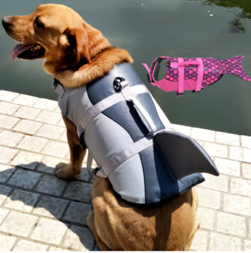 Chaleco Salva Vidas de Sirena y Tiburón para Mascotas