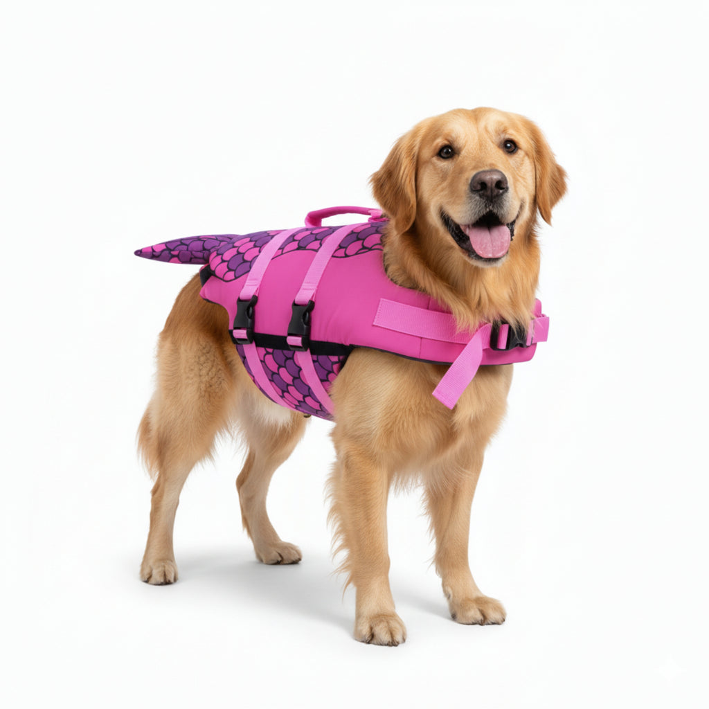 Chaleco Salva Vidas de Sirena y Tiburón para Mascotas