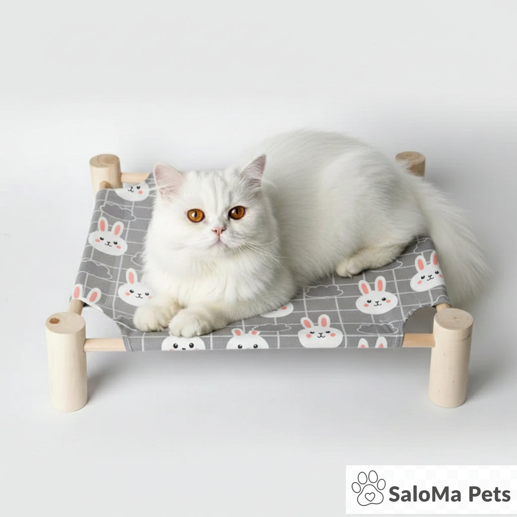 Catre-Cama de Madera para Gatos