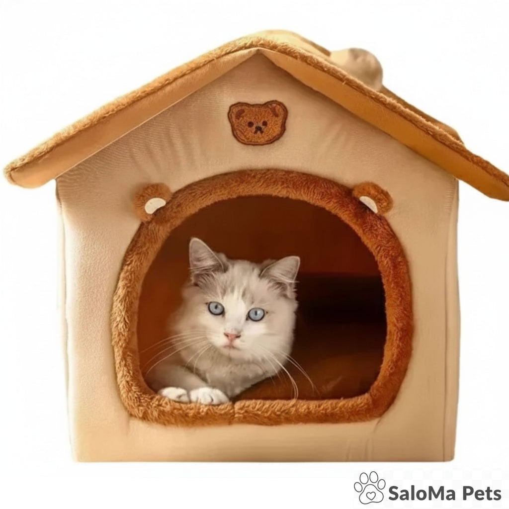 Cama Casa para Gatos y Perros Pequeños