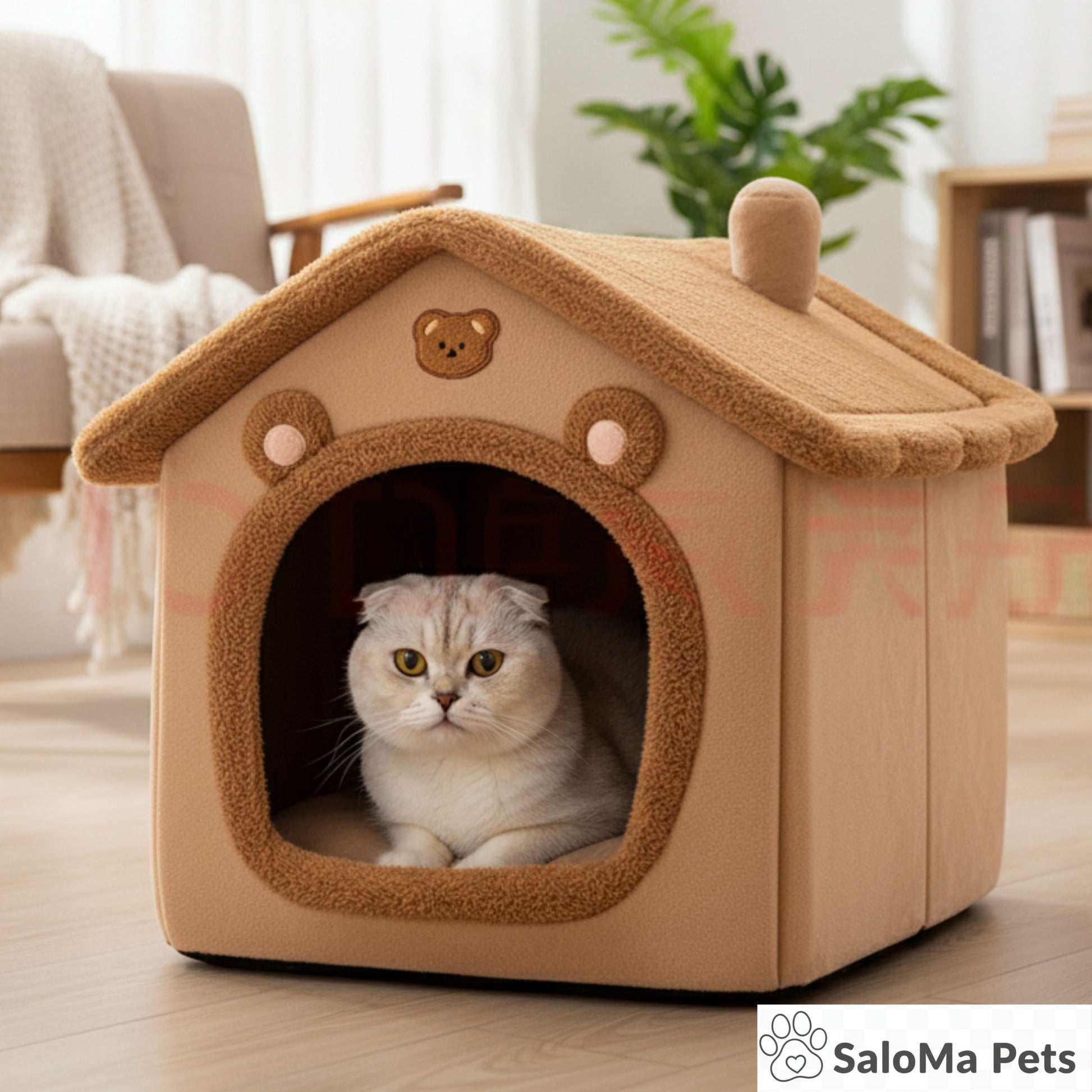 Cama Casa para Gatos y Perros Pequeños