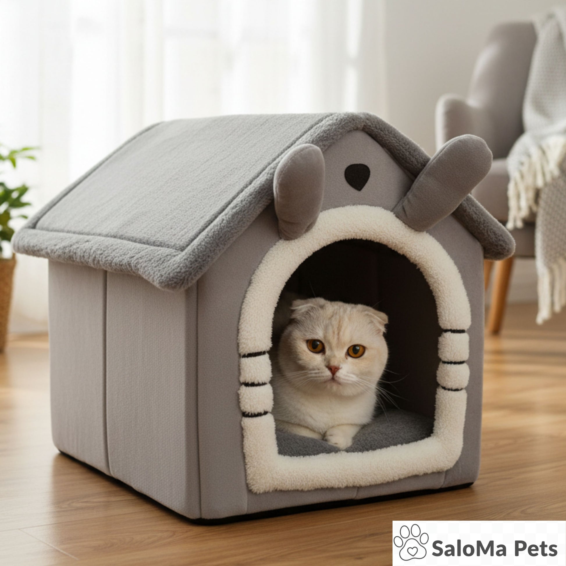 Cama Casa para Gatos y Perros Pequeños