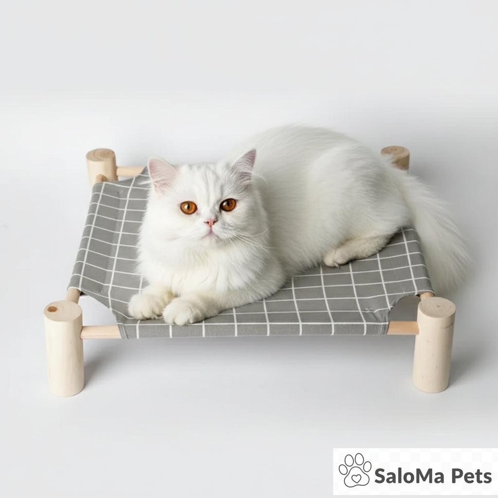 Catre-Cama de Madera para Gatos