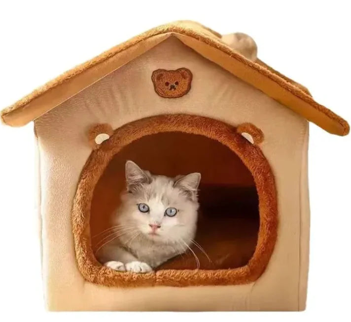 Cama Casa para Gatos y Perros Pequeños