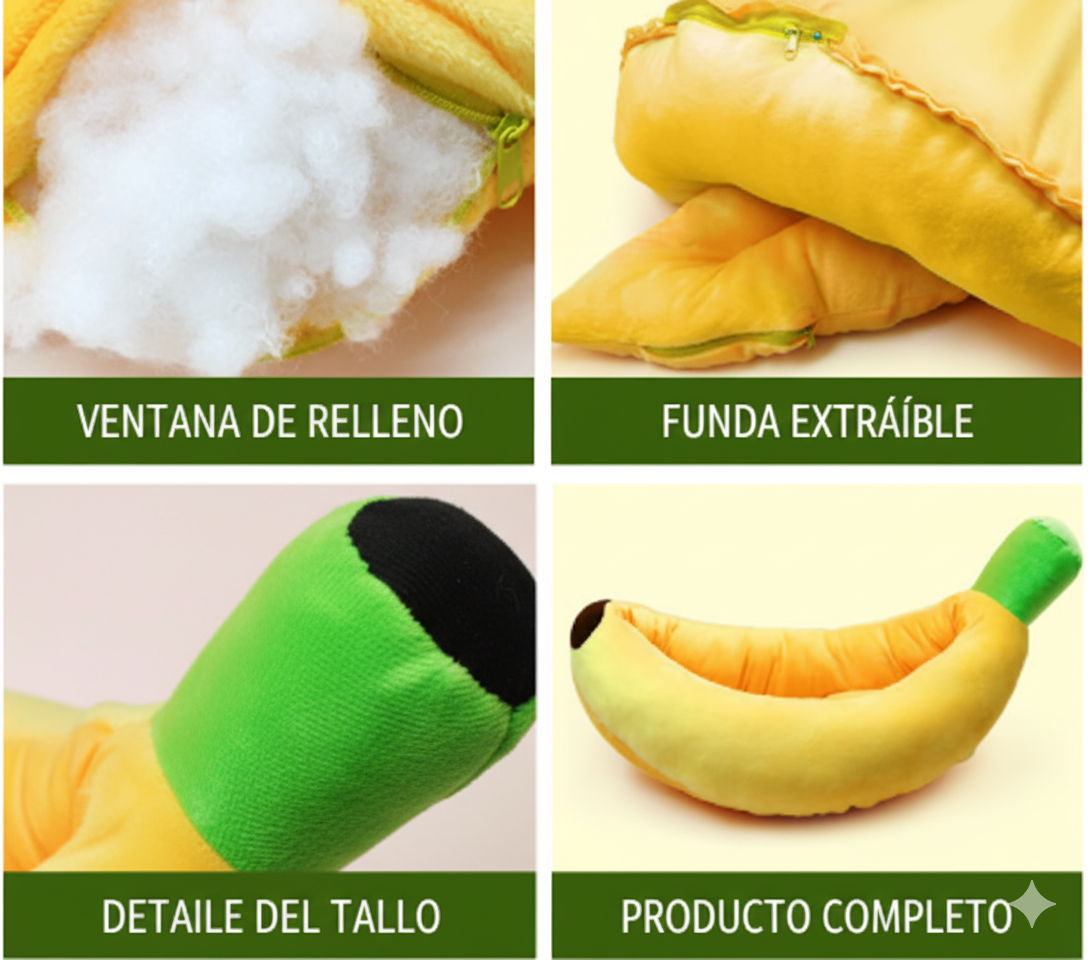 Cama Banana para Mascotas