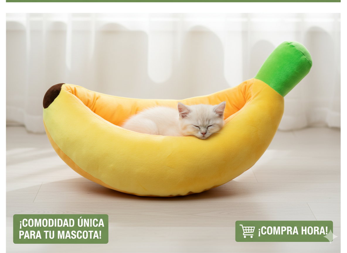 Cama Banana para Mascotas