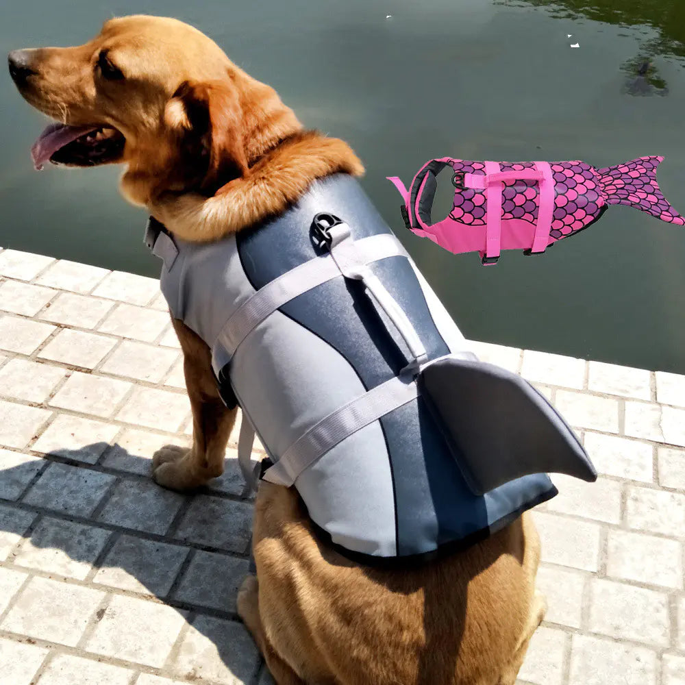 Chaleco Salva Vidas de Sirena y Tiburón para Mascotas