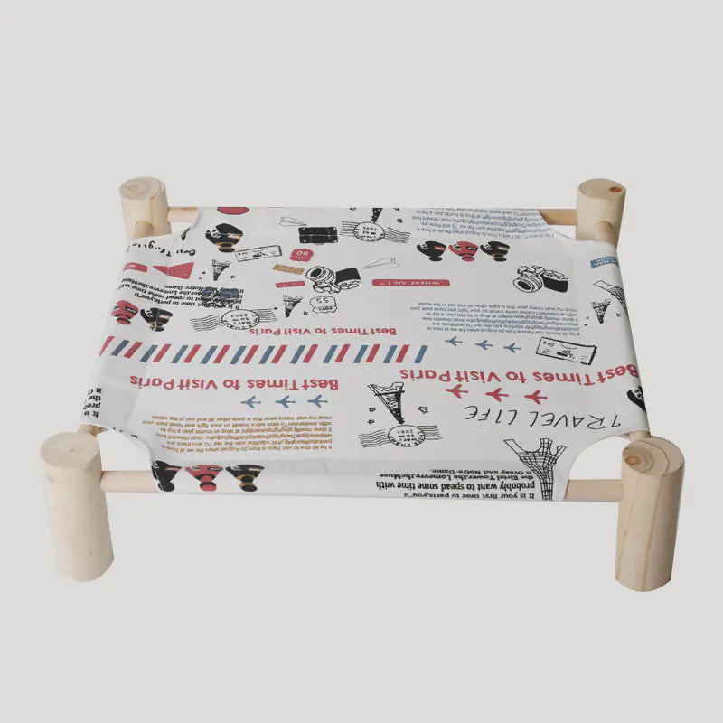 Catre-Cama de Madera Sólida para Gatos