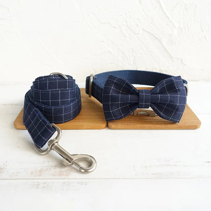 Conjunto de Collar Ajustable con Moño y Correa 'MUTTCO'