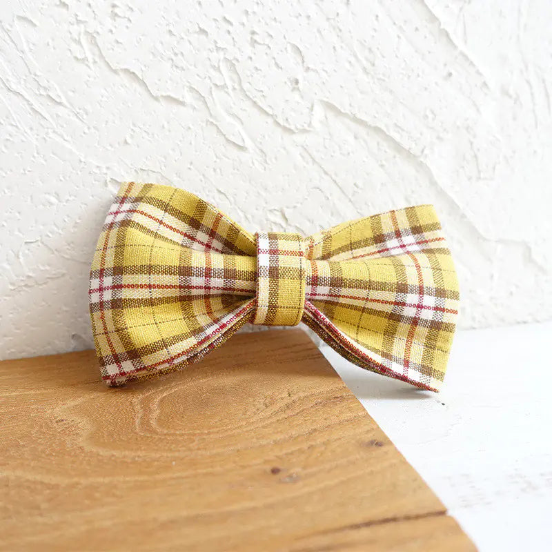 Collar con Moño y Correa MUTTCO para Mascotas en AMARILLOS.