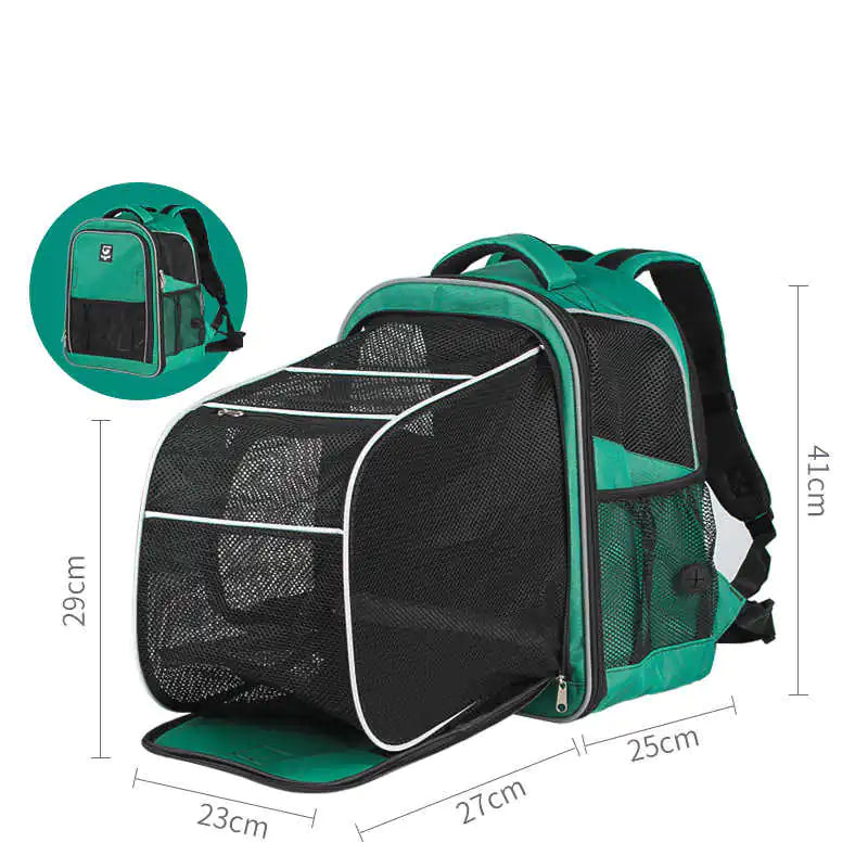 Mochila Portátil para Perros de Gran Capacidad con Cápsula desplegable.