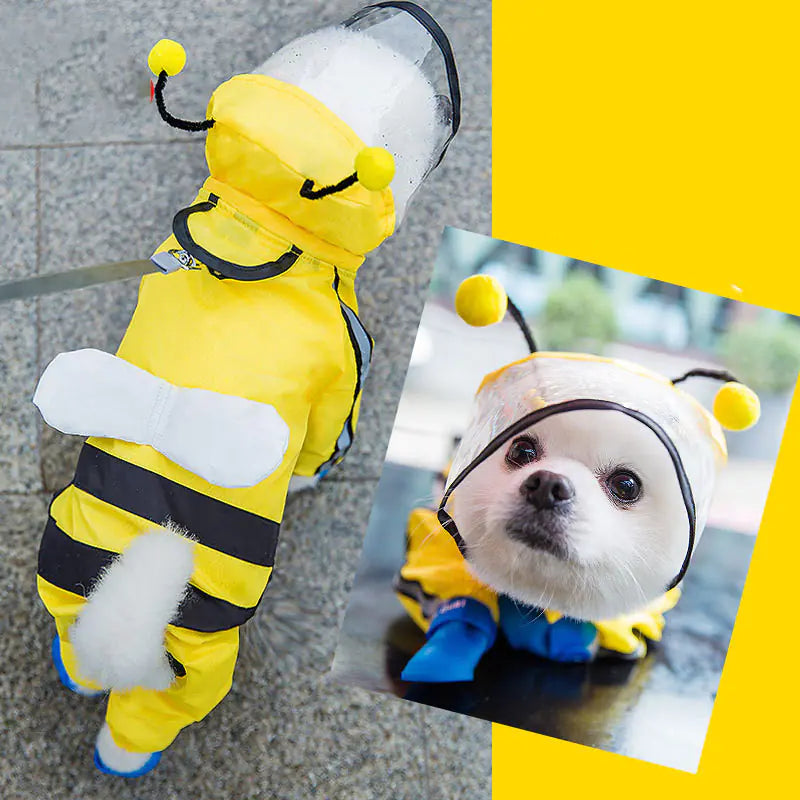 Impermeable Abejita para Cachorros y Perros