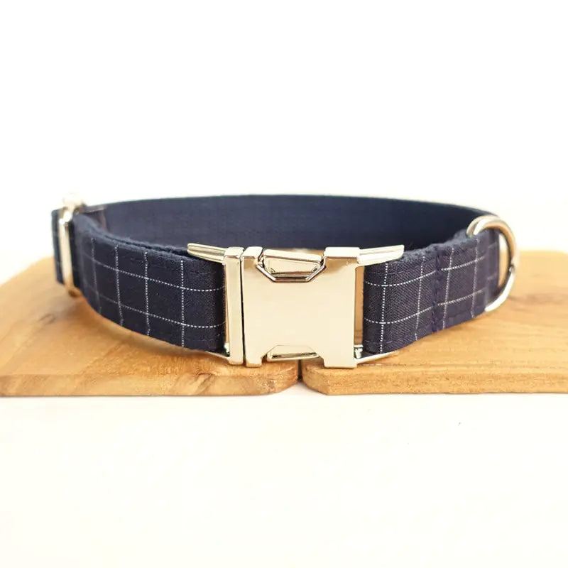 Collar con Moño y Correa MUTTCO para Mascotas en AZUL.