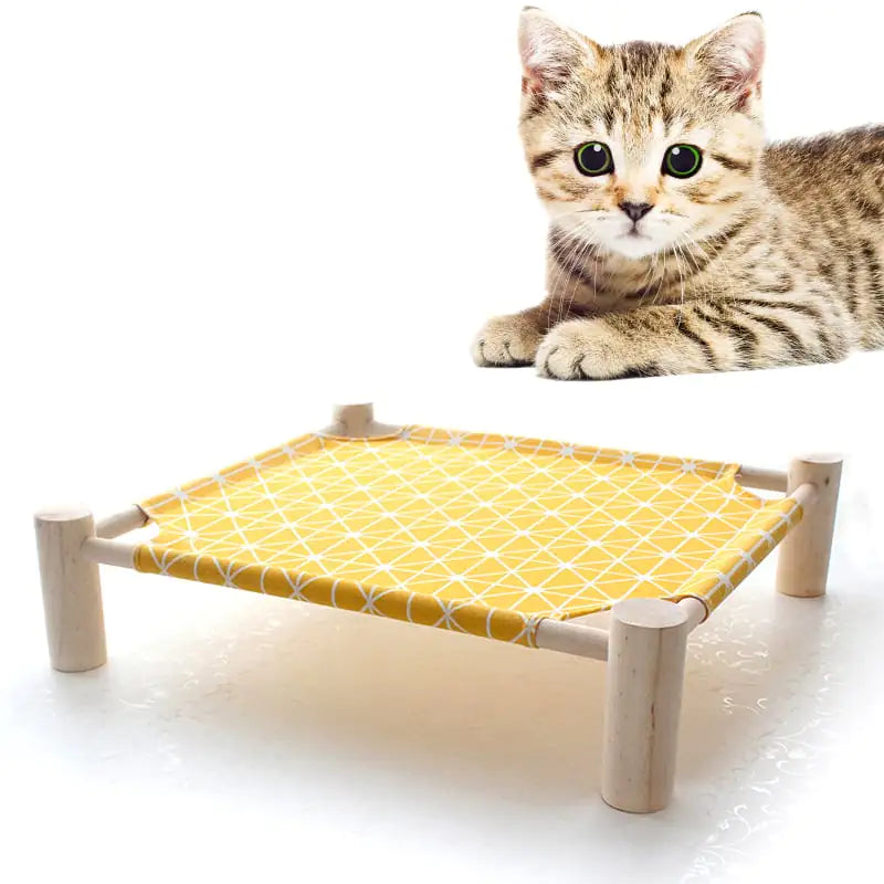 Catre-Cama de Madera Sólida para Gatos